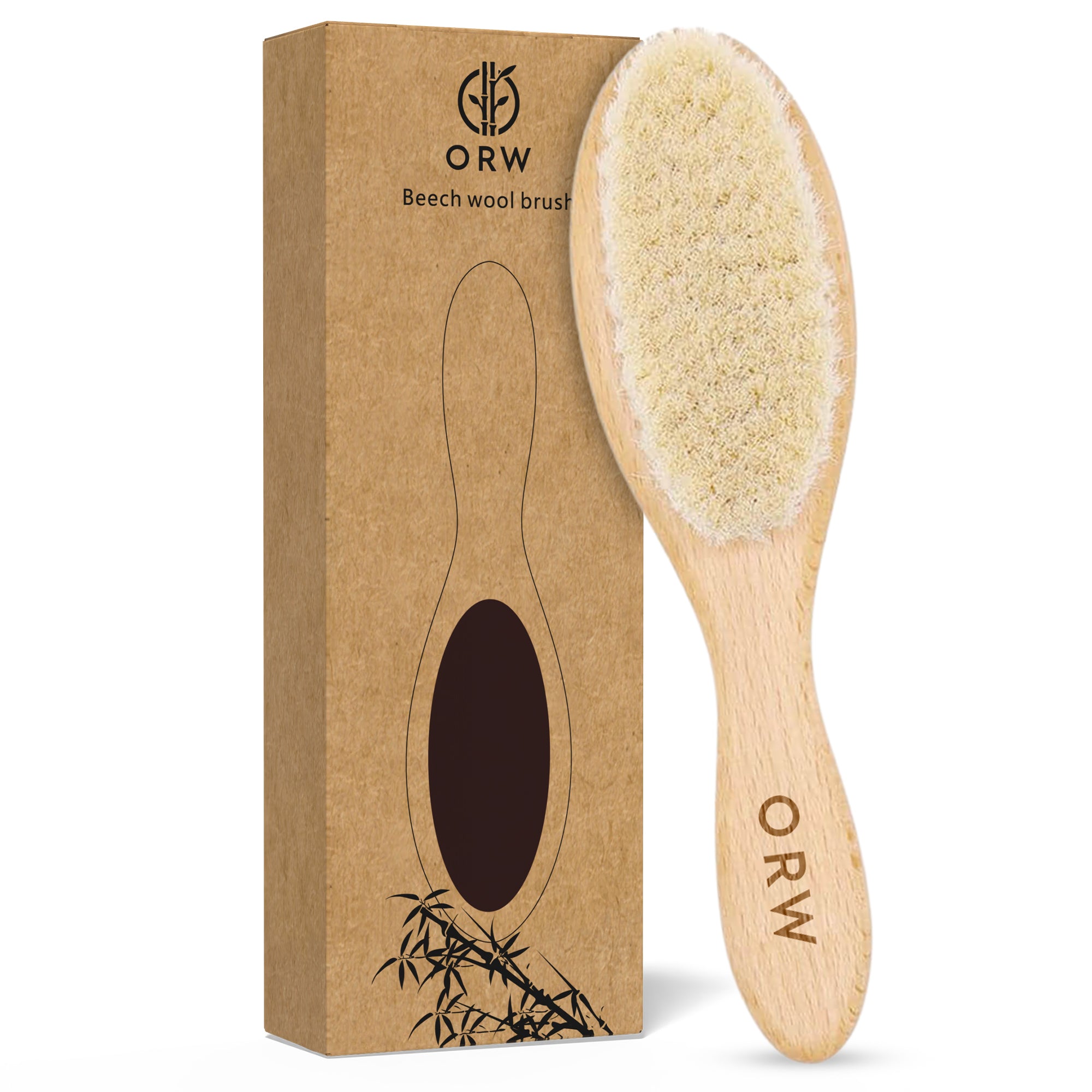 ORW OREN’S Beechwood Handle & Goat Hair Bristle Baby Hair Brush
