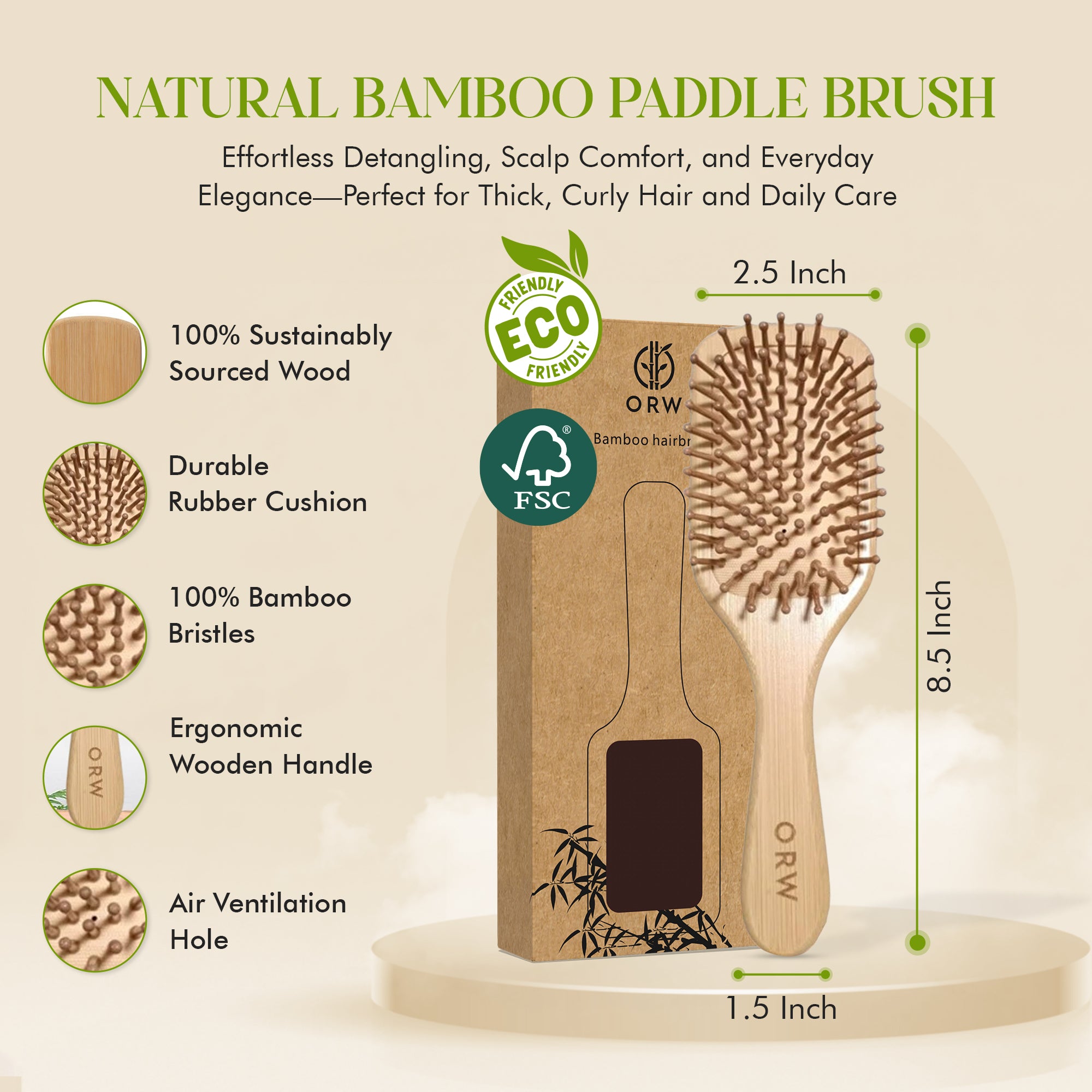 ORW OREN'S Premium Bamboo Paddle