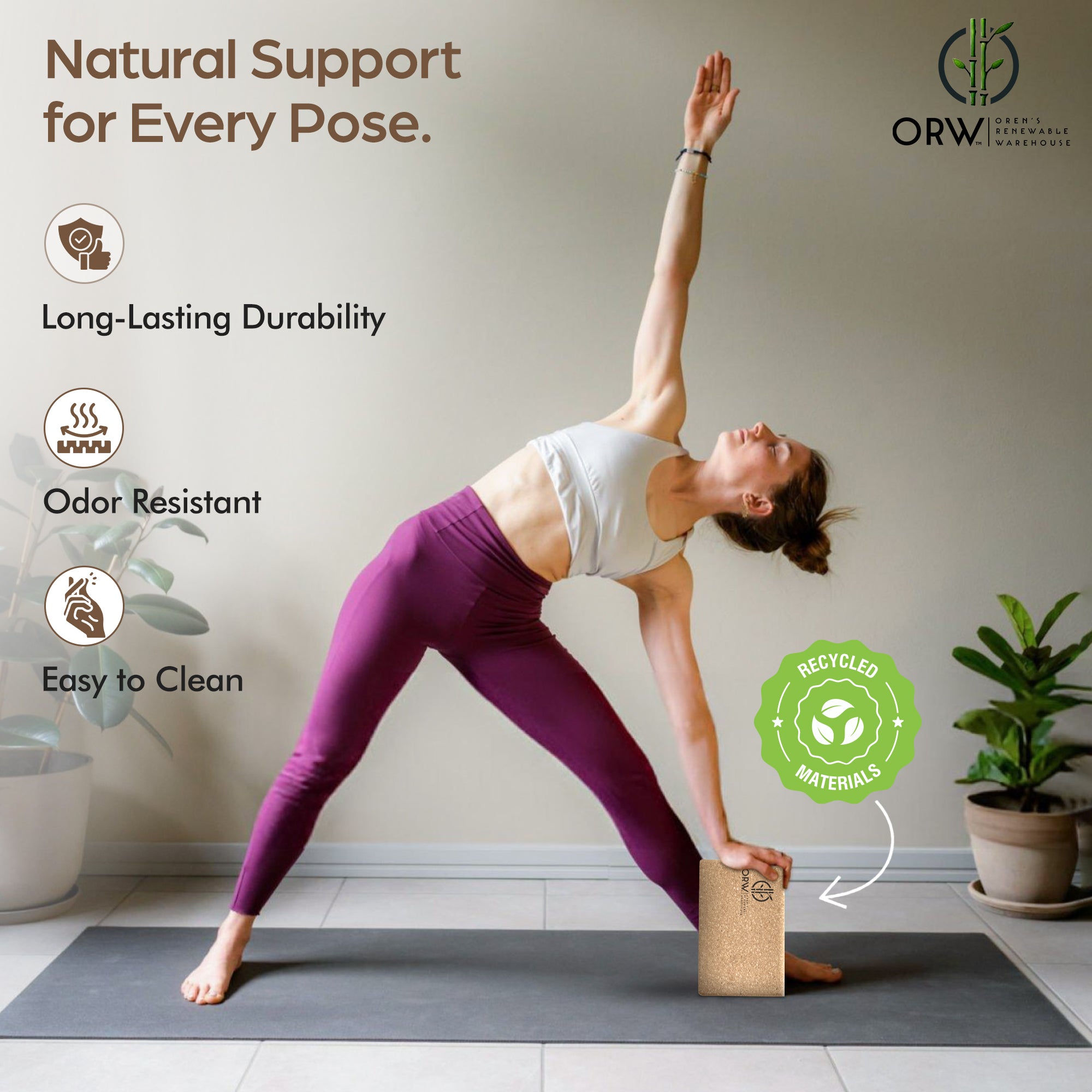 ORW OREN’S Natural Cork Yoga Block