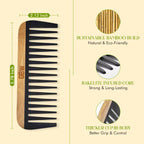OBW Bamboo Wide Tooth Comb