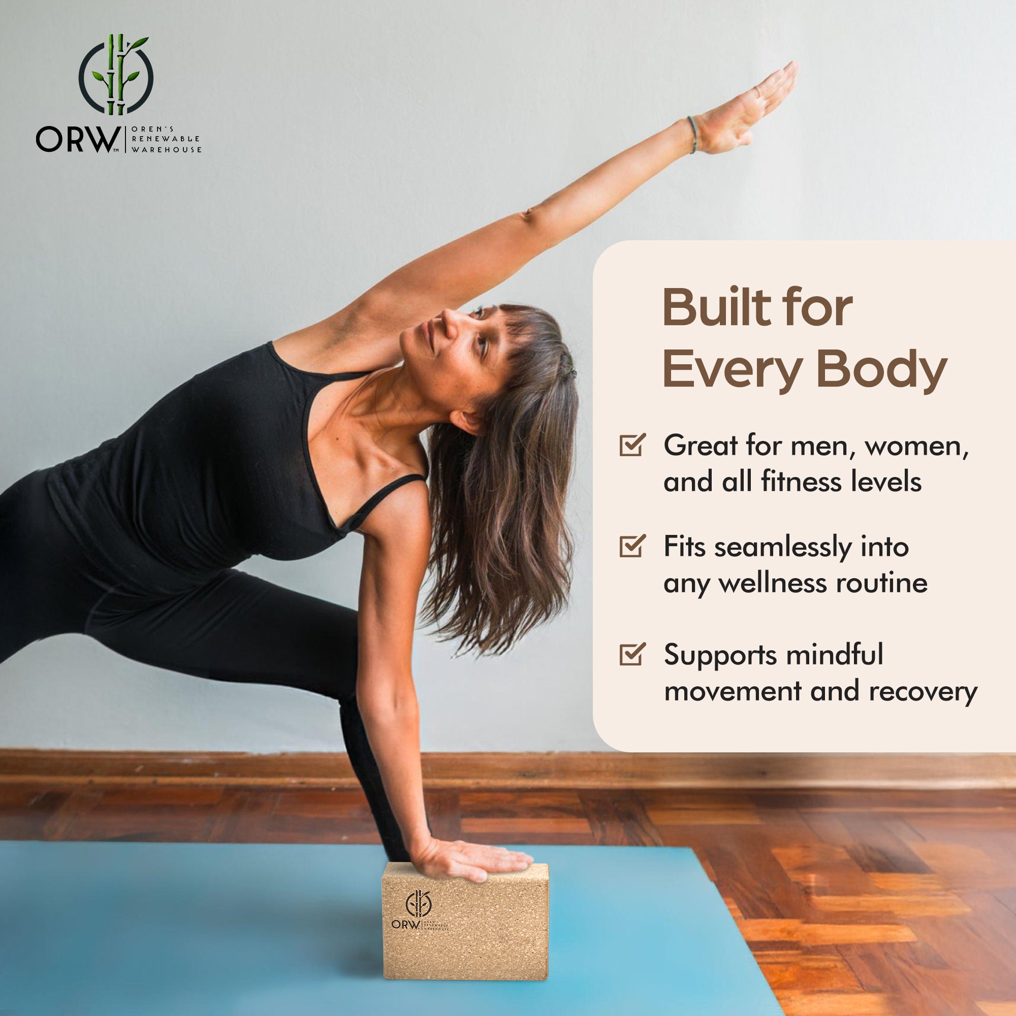 ORW OREN’S Natural Cork Yoga Block